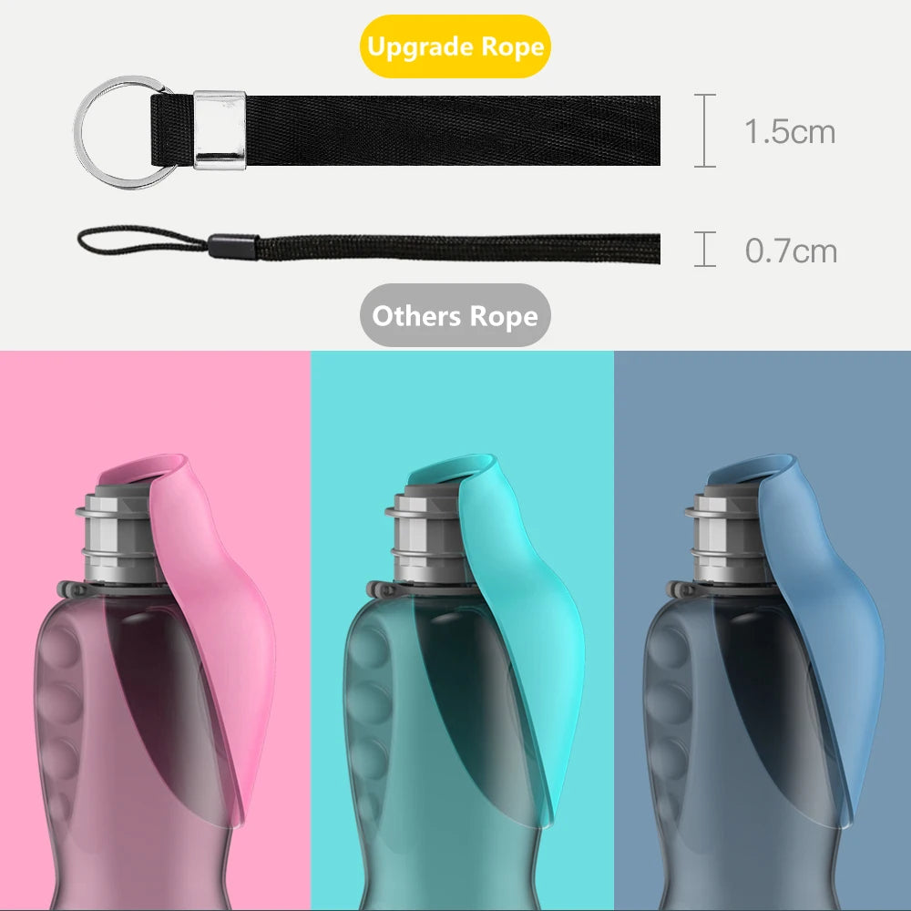Portable 800ML Dog Water Bottle for Travel & Walks
