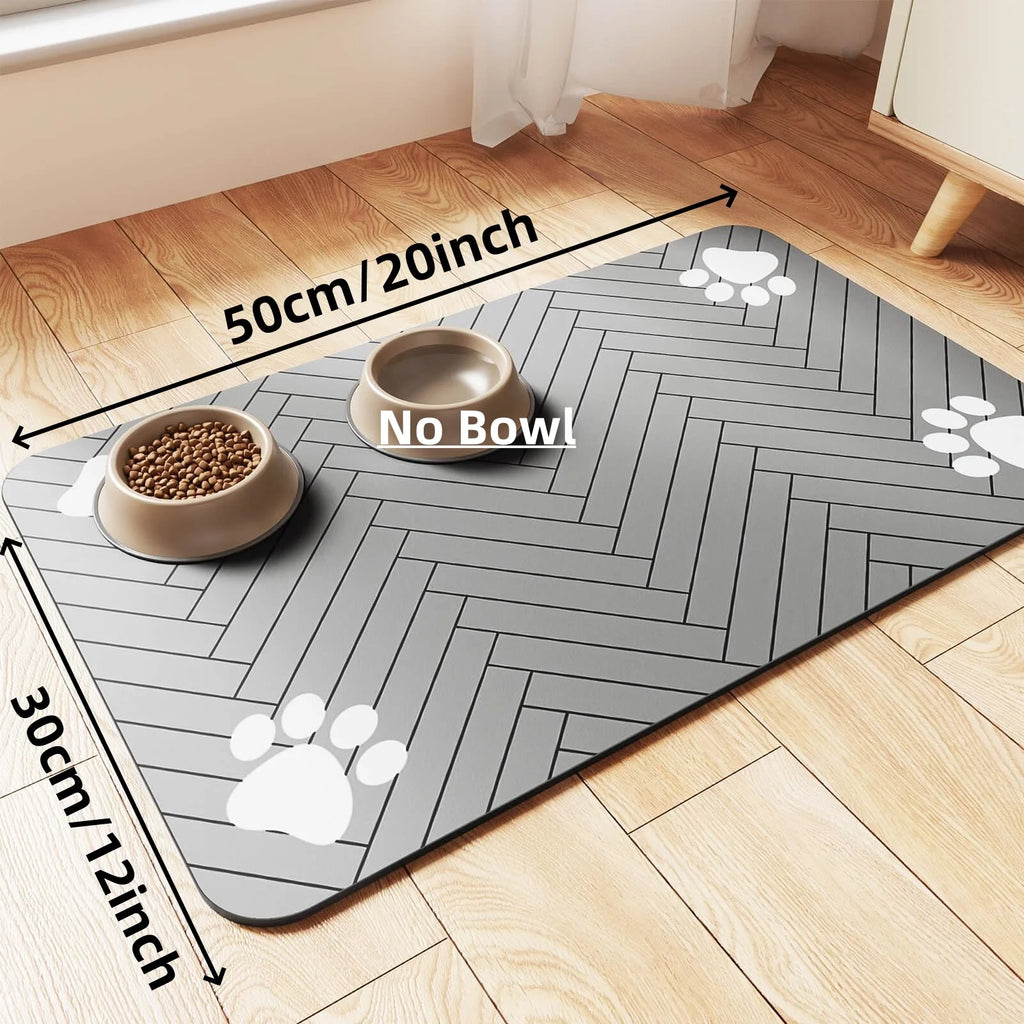 Waterproof Quick-Dry Pet Feeding Mat for Dogs & Cats