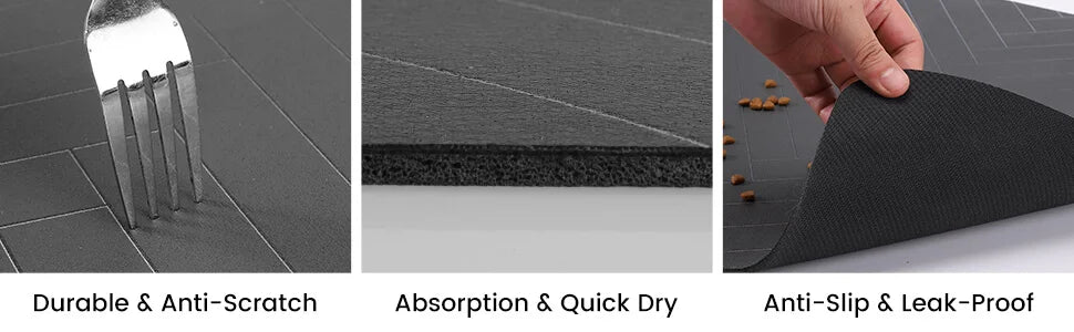 Waterproof Quick-Dry Pet Feeding Mat for Dogs & Cats