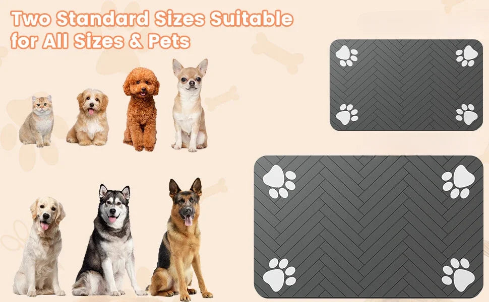 Waterproof Quick-Dry Pet Feeding Mat for Dogs & Cats
