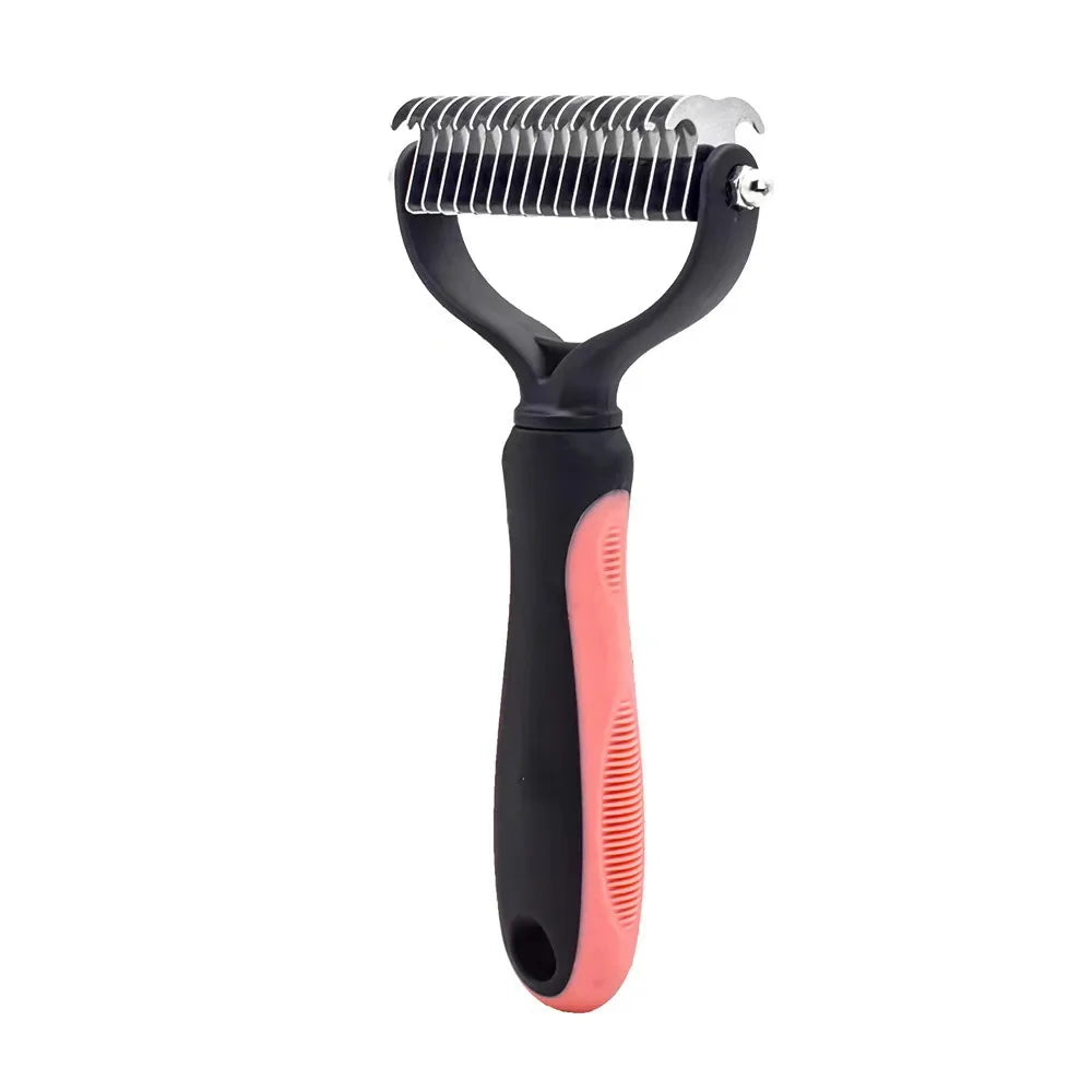 Professional Pet Deshedding & Dematting Brush for Dogs & Cats