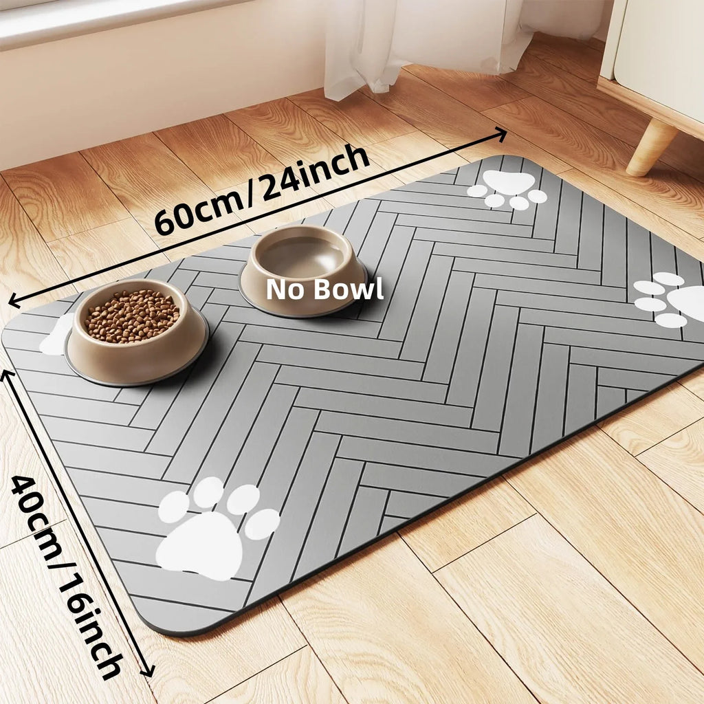 Waterproof Quick-Dry Pet Feeding Mat for Dogs & Cats