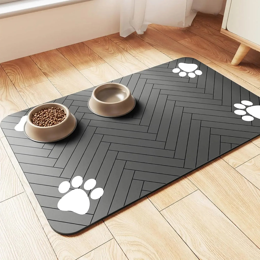Waterproof Quick-Dry Pet Feeding Mat for Dogs & Cats