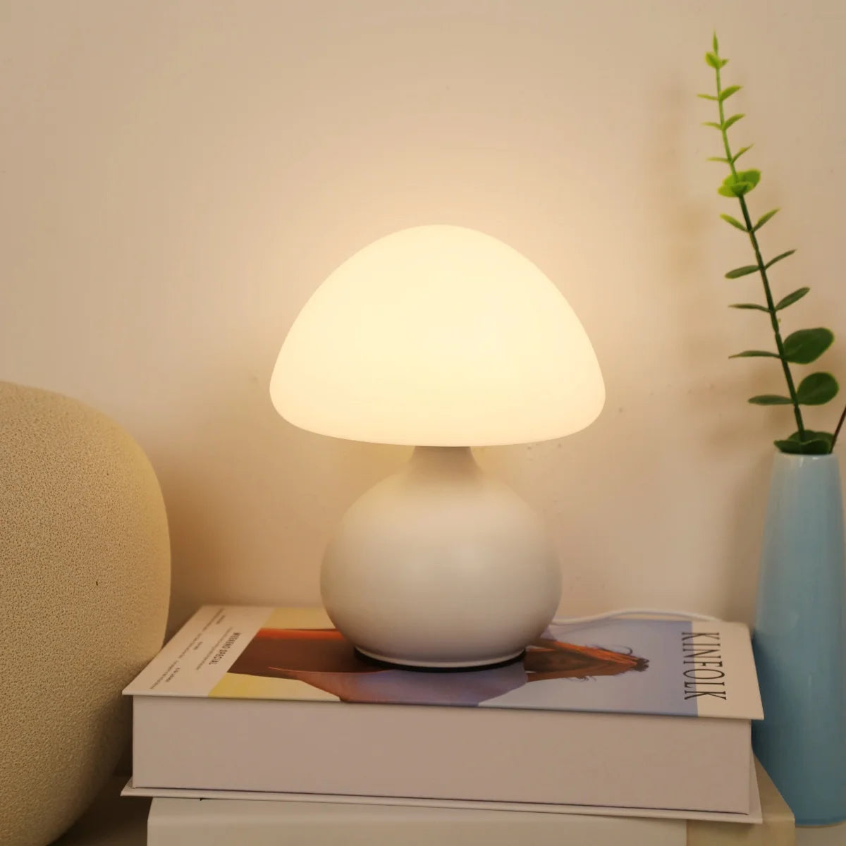 Modern Mushroom Table Lamp – 3-Color Dimmable Ambient Light