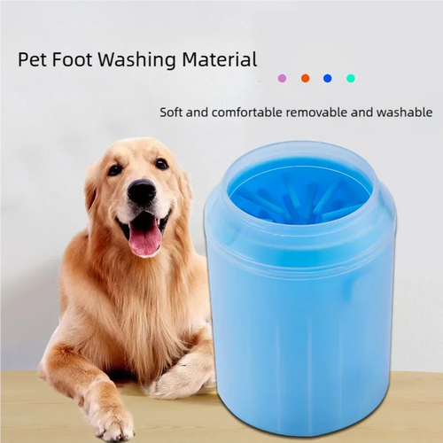 Portable Dog Paw Cleaner Cup with Soft Silicone Brush