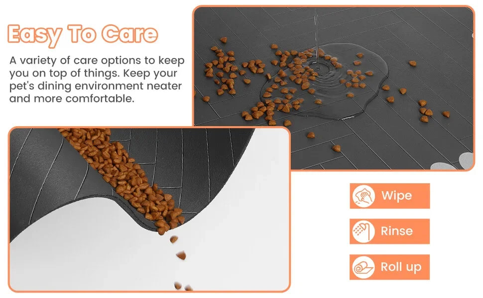 Waterproof Quick-Dry Pet Feeding Mat for Dogs & Cats