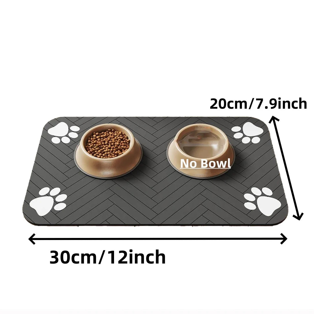 Waterproof Quick-Dry Pet Feeding Mat for Dogs & Cats
