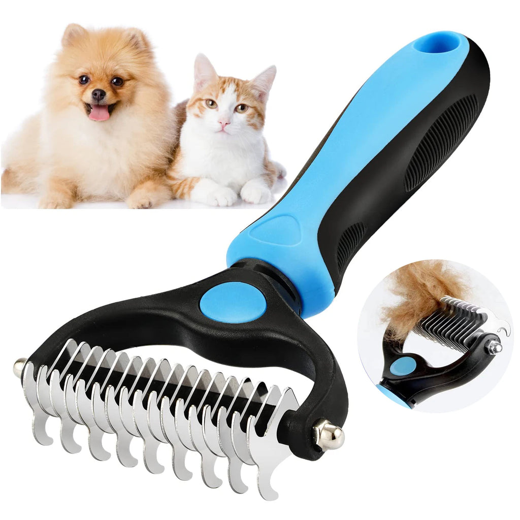 Professional Pet Deshedding & Dematting Brush for Dogs & Cats