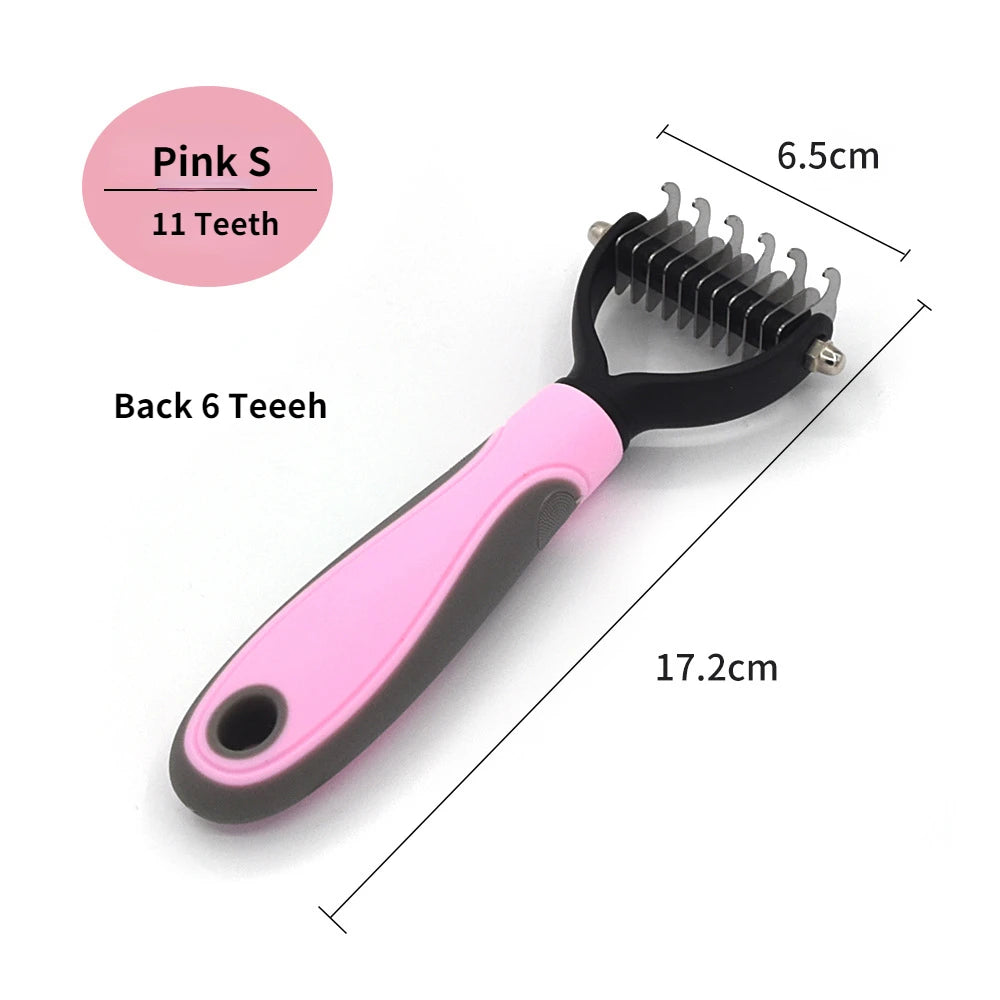 Professional Pet Deshedding & Dematting Brush for Dogs & Cats
