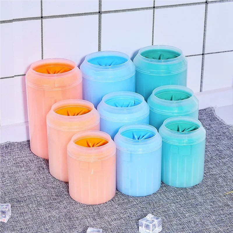 Portable Dog Paw Cleaner Cup with Soft Silicone Brush