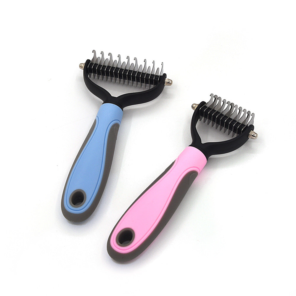 Professional Pet Deshedding & Dematting Brush for Dogs & Cats