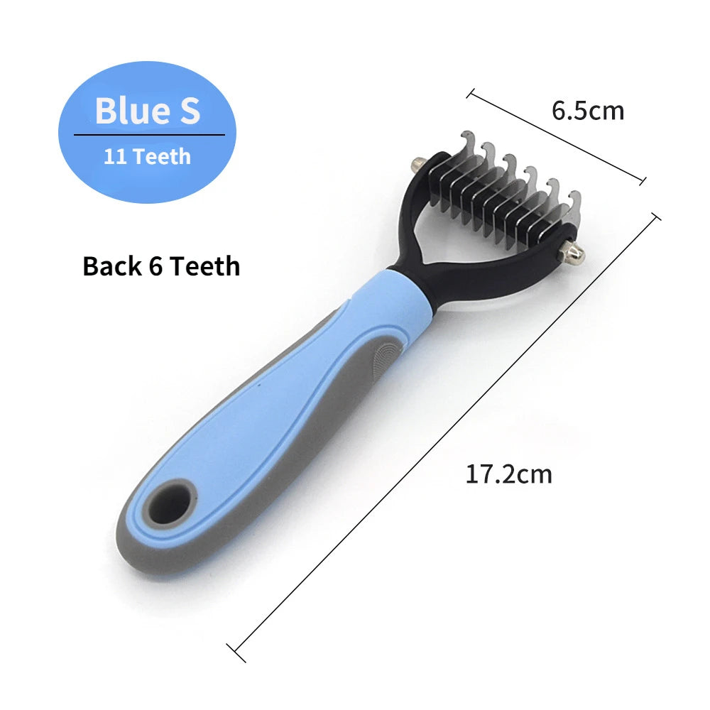 Professional Pet Deshedding & Dematting Brush for Dogs & Cats