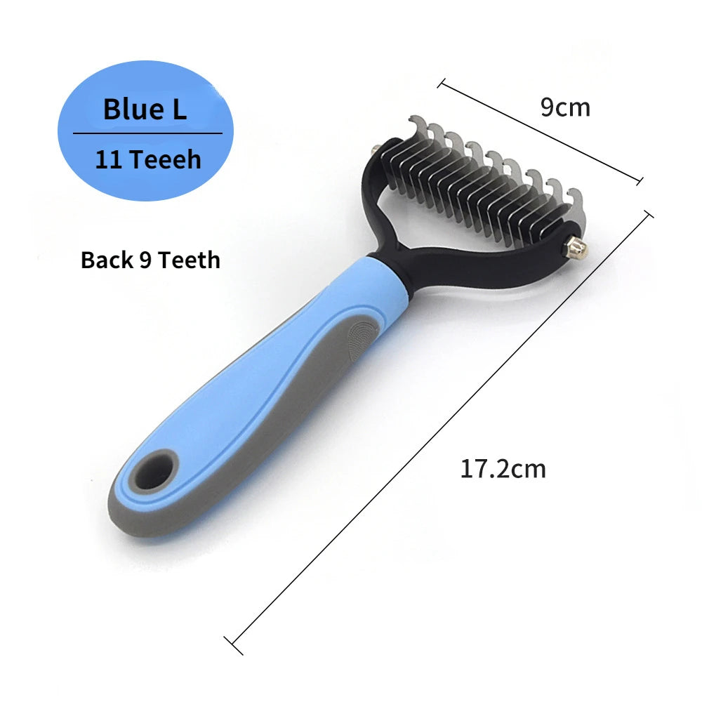 Professional Pet Deshedding & Dematting Brush for Dogs & Cats